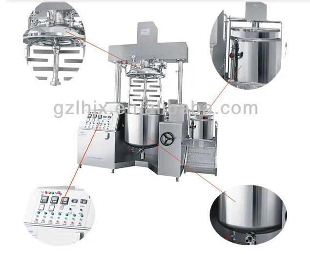 Food Standard mirror polishing ketchup / mayonnaise vacuum emulsifying mixer for food production 100L 200L 300L 400L 500L