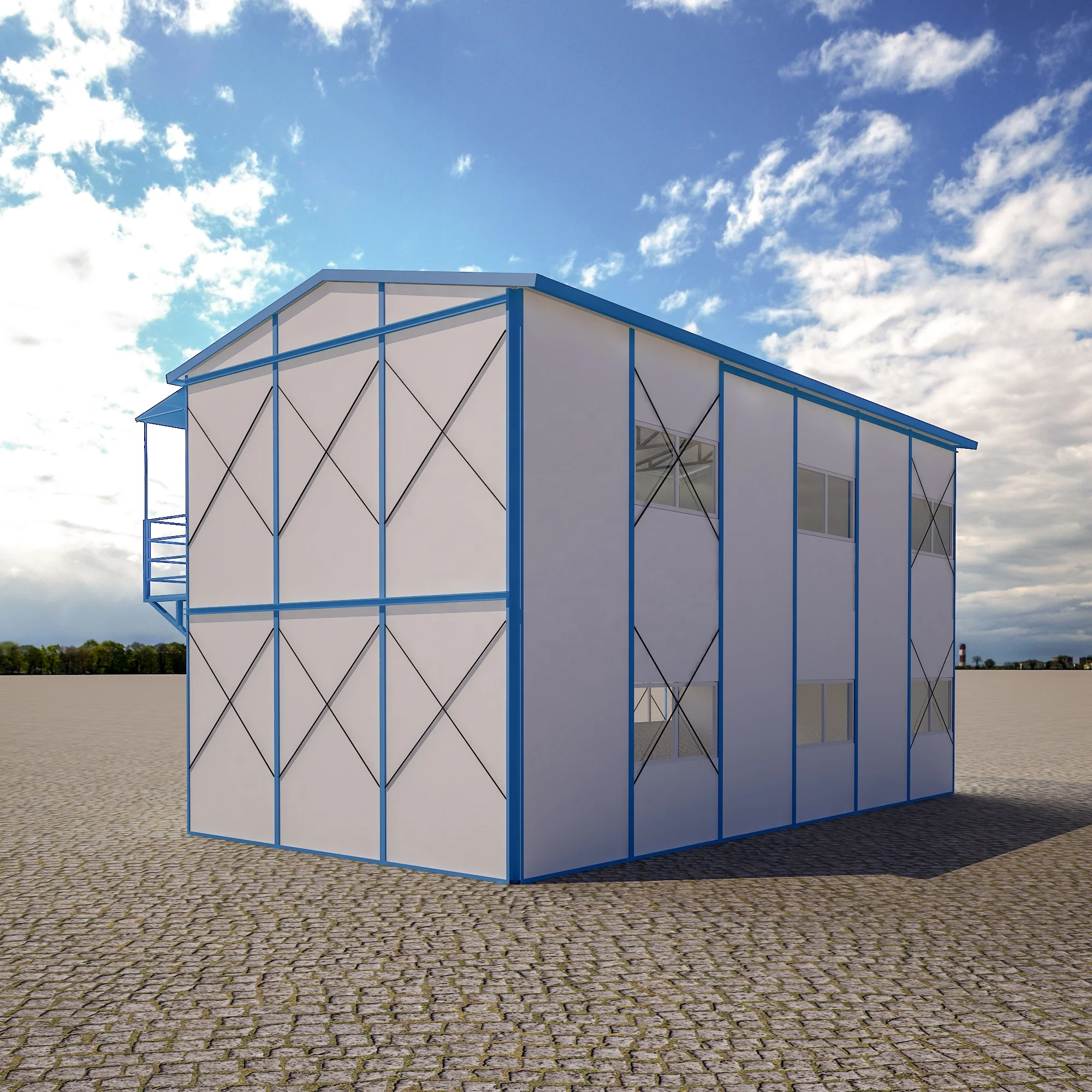 low cost Sandwich panels island Cheap prefab building for Cambodia disaster shelters
