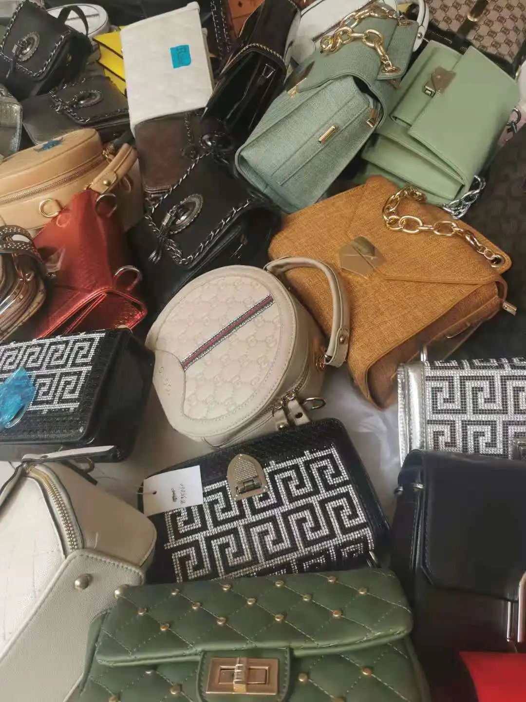 Factory Bulk Used Bags For Women Shoulder Bags Second Hand Leather Handbags stock bags