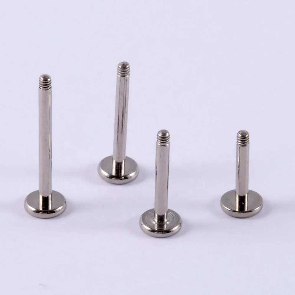 G23 Titanium Labret Bar Parts Internal Thread /extra thread  Lip Piercing Post Shaft  Replacement Accessory Wholesale