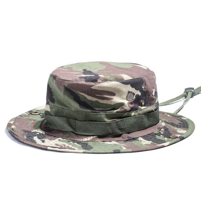 
Multicam Tactical Airsoft Sniper Camouflage Bucket Boonie Hats Nepalese Cap SWAT Army Panama Military Accessories Summer Men 