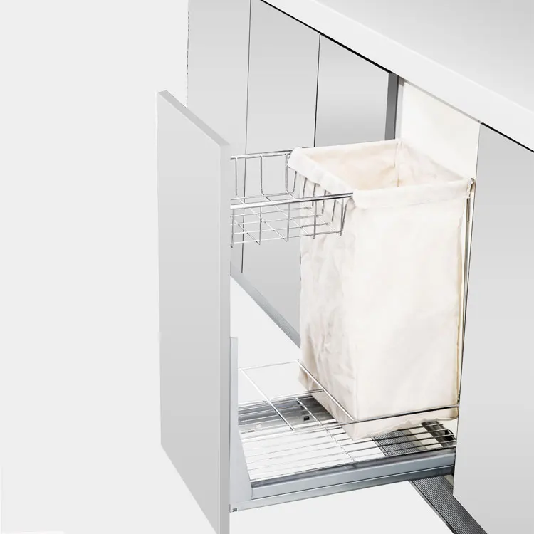 Kitchen Cabinet Side Pull Out Basket for Base Cabinet Storage