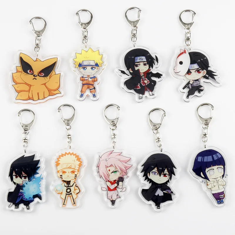 Promotional custom clear acrylic cute cartoon anime keychain