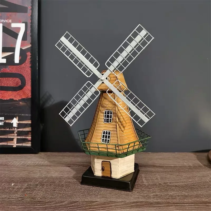 Home Decor Luxury Dutch Windmill Home Decor Luxury Modern Metal Handmade Craft