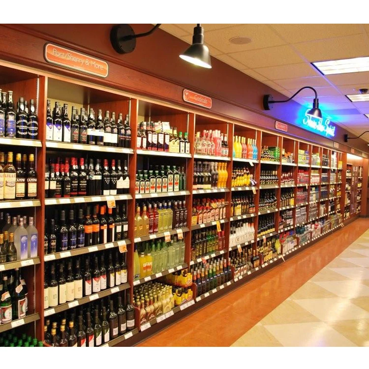Customized LUX Modern Commercial Wine Store Design Modern Wine Display Cabinet Decoration Furniture