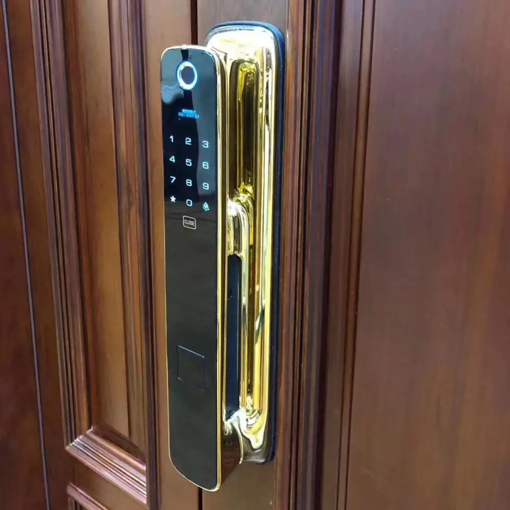 
Factory supply Keyless best price Fingerprint electronic smart digital door handle lock 