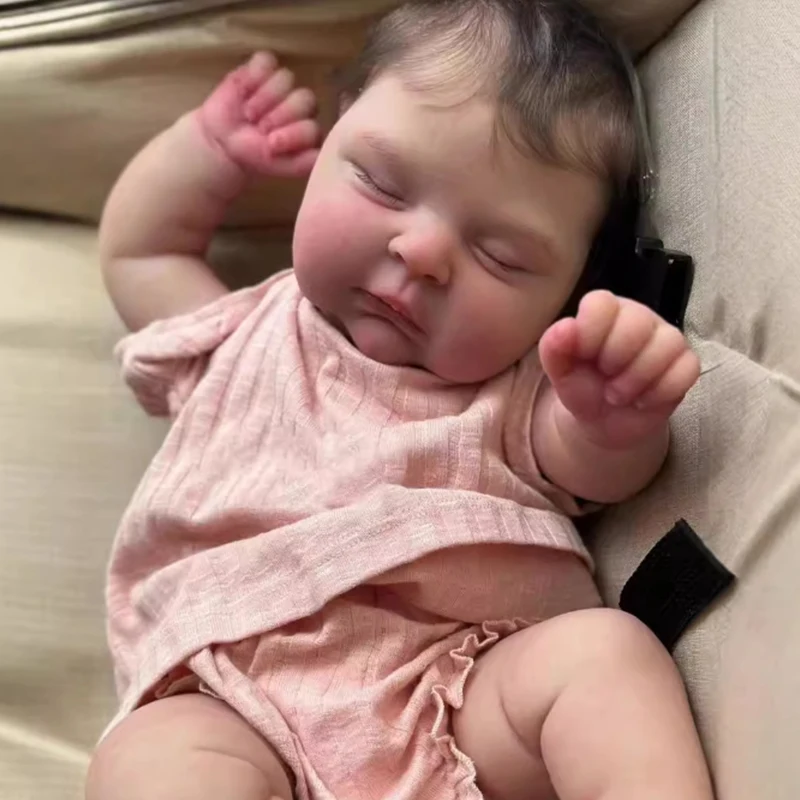 Peaches Reborn doll sleep babies toys silicone baby doll realistic 50cm reborn baby dolls lifelike reborn toys for kids