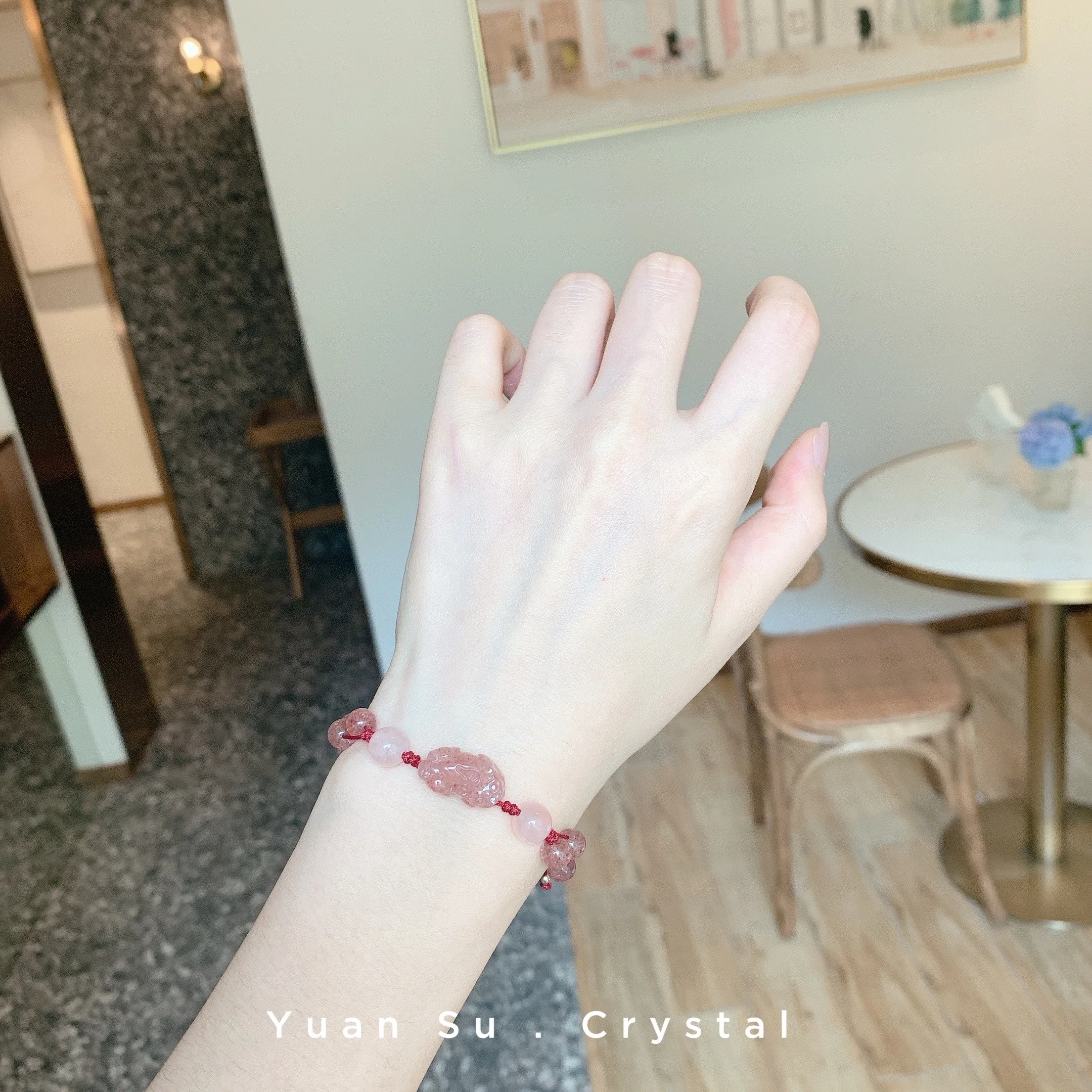 Модный брендовый розовый браслет из натурального камня, исцеляющий кристалл, украшенный бисером, мужской и женский браслет на удачу, ювелирные изделия