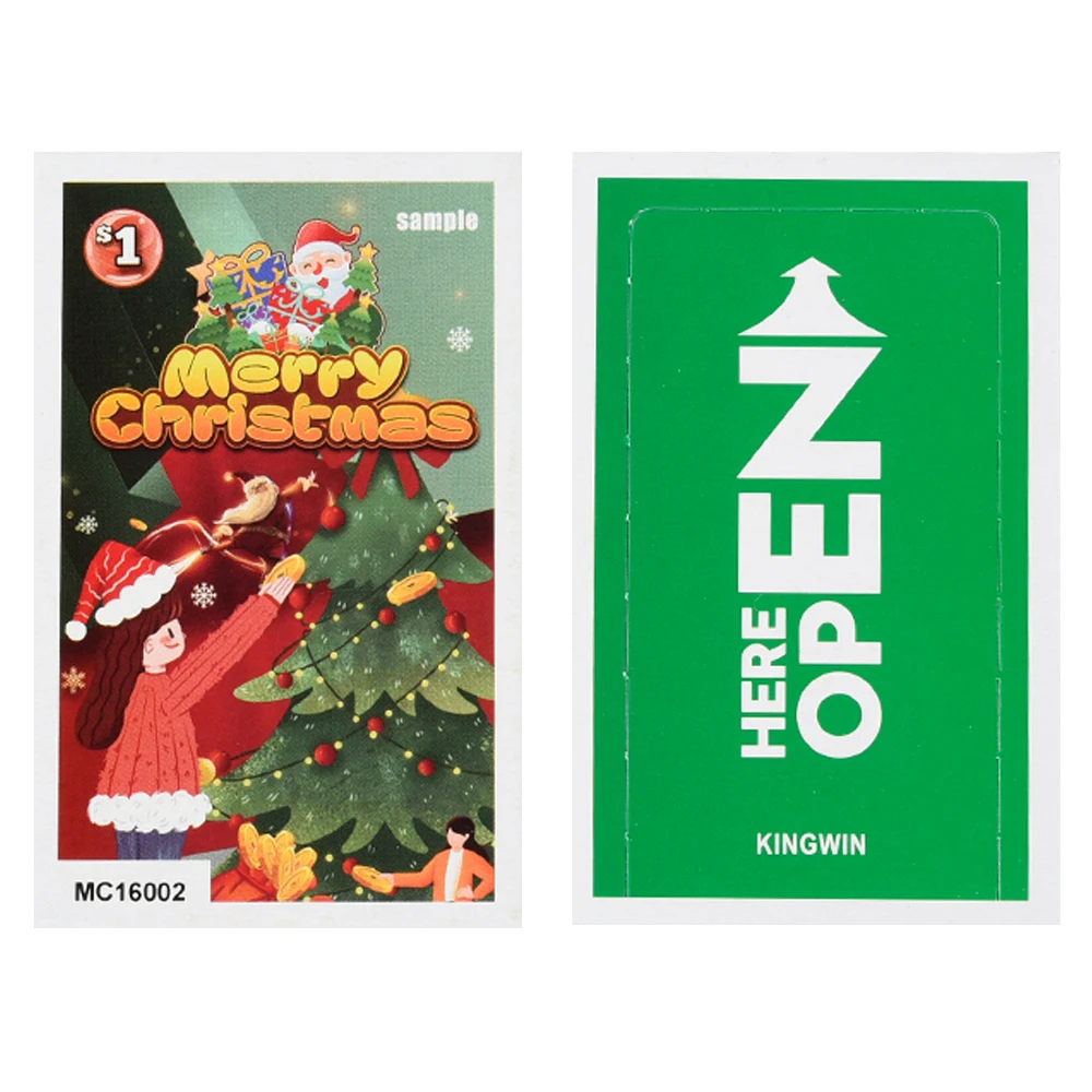 Factory price instant  peel off tickets one window round pull tabs gambling tickets and board