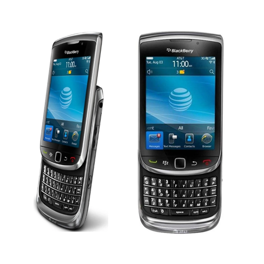 Оригинальный android б/у телефон 99% новый со съемной батареей 1300mAh для blackBerry 9800