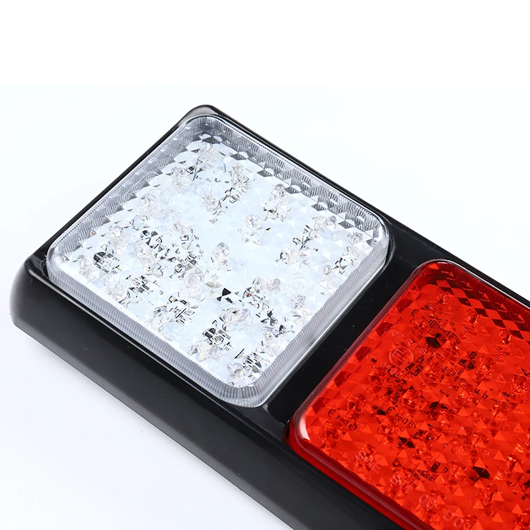 Universal Waterproof truck combination light Rectangular Stop Turn Reverse Tail Combination Rear Lamps LED Tail Lights 24v Truck