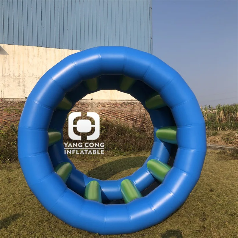 Round shape water game walking customized inflatable roller wheels