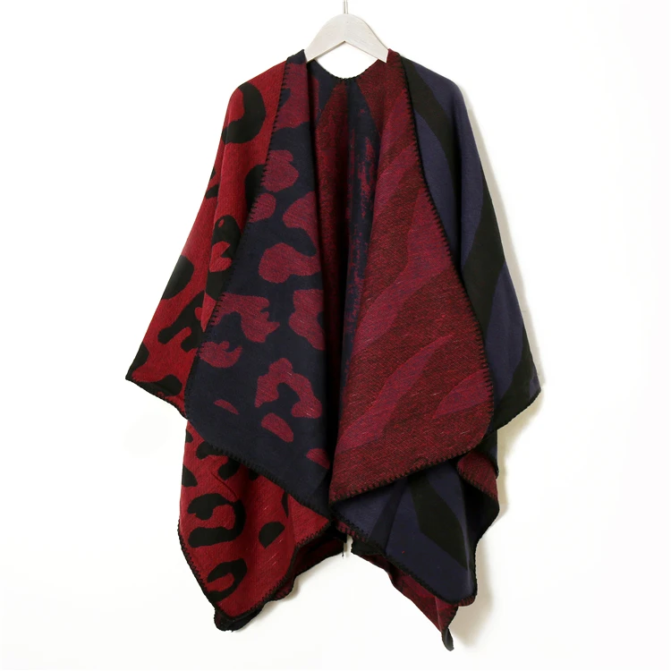 
Wholesale hot sale poncho cape high quality plus size thick winter women knitted poncho 