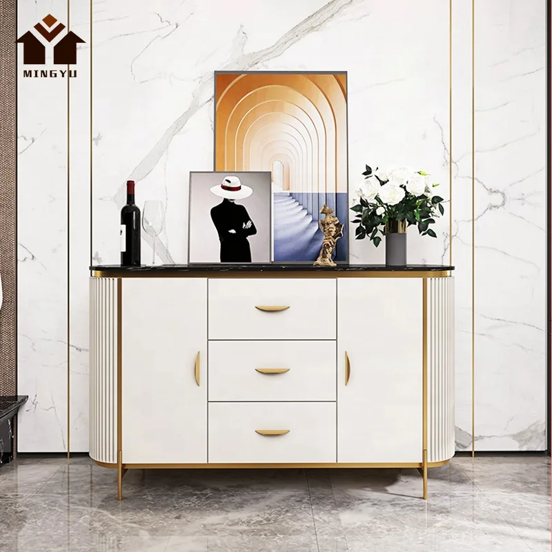 Stainless Steel Console Table Foyer Hallway Table With Drawer Sitting Room Decorates Marble Altar Table