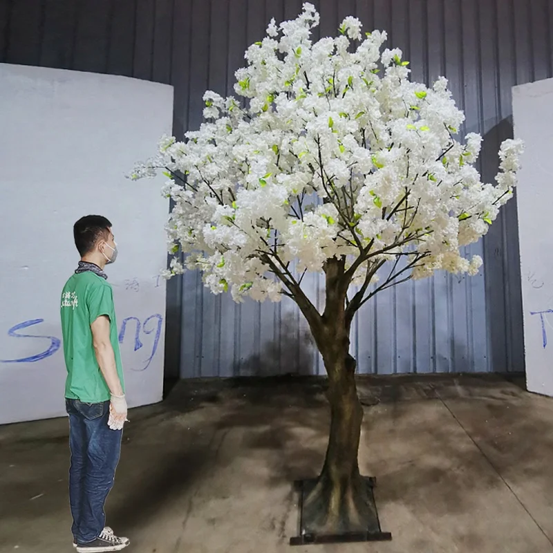 songtao Artificial cherry blossom tree outdoor wedding decoration hotel decoration customized white artificial Cherry trees