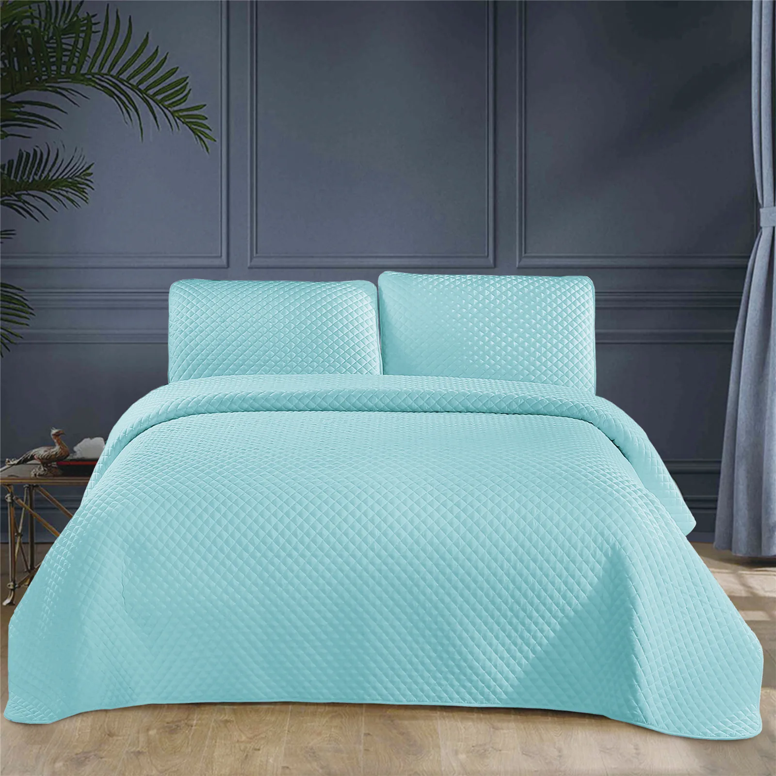 Хит продаж удобное и теплое однотонное летнее покрывало из полиэстера в клетку с бриллиантами