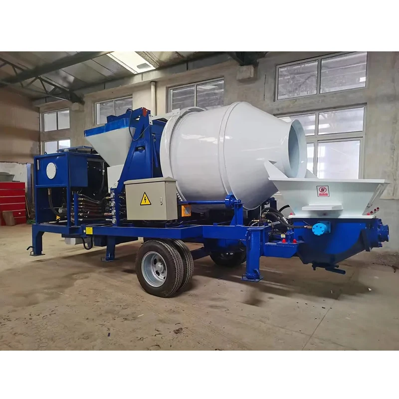 Mobile Tank Diy Spray Concrete Pump Concrete Machinery Neck Down bomba Truck 30m3 Concrete Mixer Pump