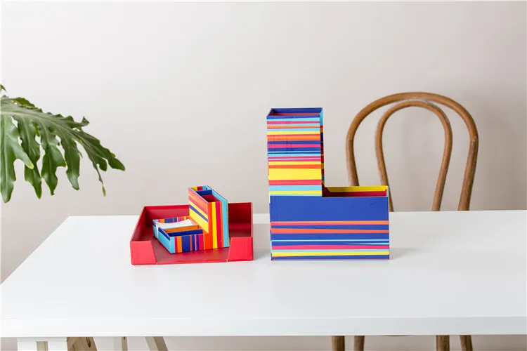 Wholesale custom pattern students school used paper stationery set box for gift