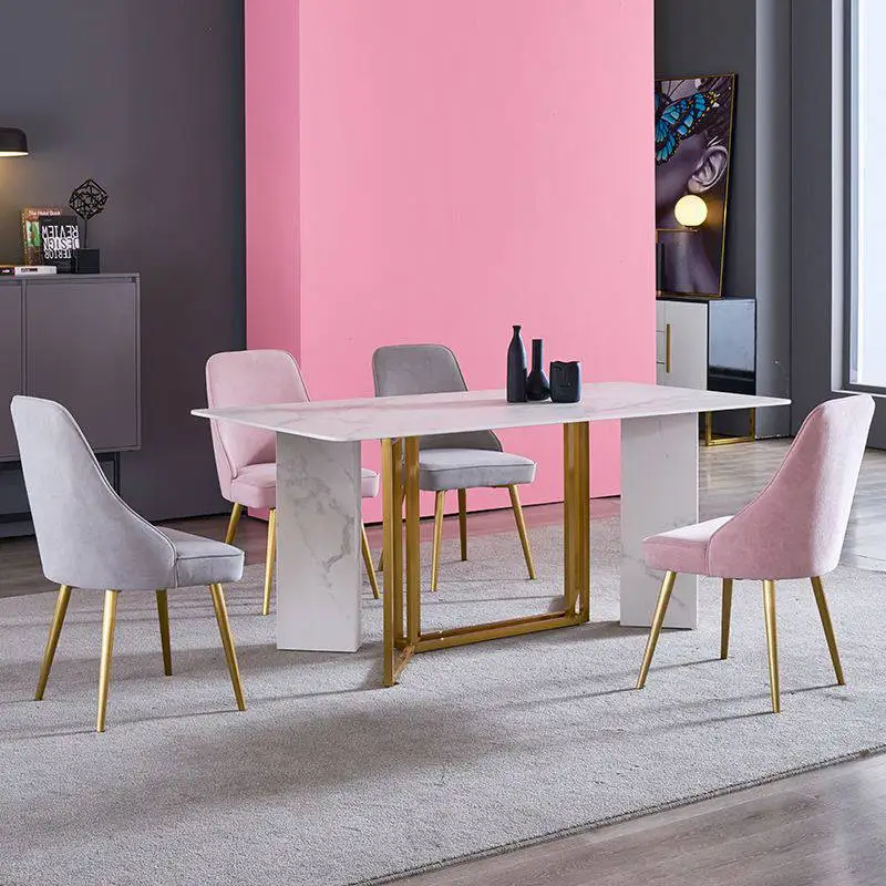 Marble dining table marble top dining table set simple g legs dining table set 6 seater