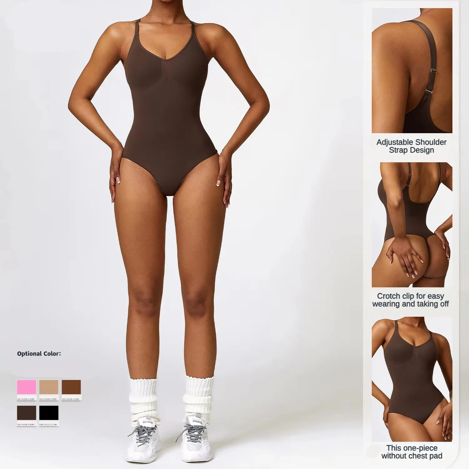 2024 Summer Outfits Basic Body Sculpting Firm Slim Shaper Casual Beautiful Back Shaperwear Slim Solid Seamless Bodysuit