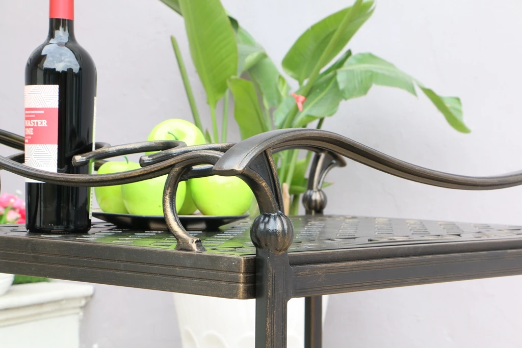 
2 Tiers Aluminum Food Service Trolley / Drink Cart 