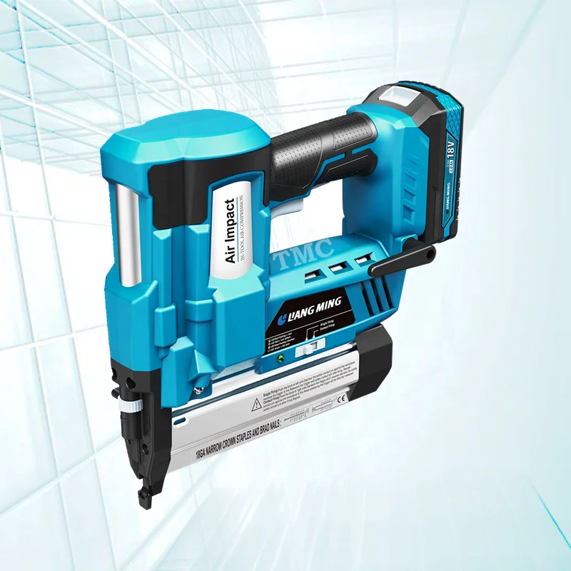 Electric Power 18V Li-ion Battery Cordless Nail Gun Air Staple Gun Stapler Nailer Screw Gun Tools Combo Kit model NG-L0418