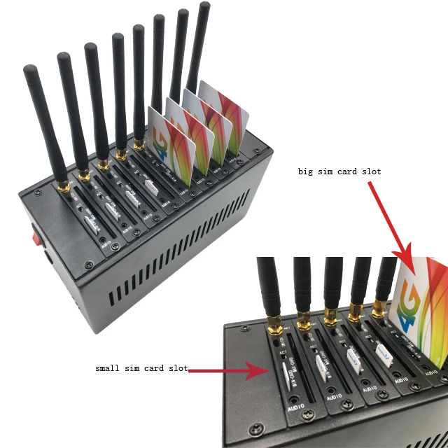  GSM-модем SMS-шлюз 8 портов поддержка AT command/USSD/IMEI
