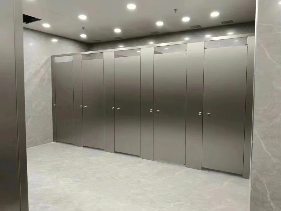 HPL toilet partition waterproof fireproof commercial bathroom high quality   honeycomb stainless steel toilet cubicle