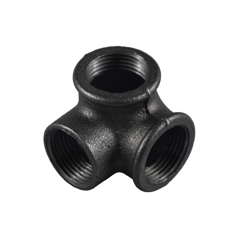 3 way pipe fitting side outlet elbow connector malleable iron pipe fitting