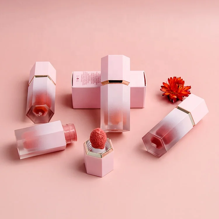 Private Label Face Makeup Blush Long-Lasting Facial Cosmetic Cool Pink Liquid Blush Bulk