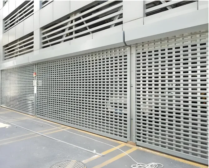 Perforated aluminum alloy rolling shutter door shop store garage electric remote control security hollow-out rolling shutterdoor