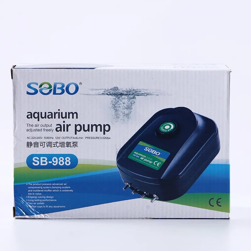 SOBO SB-988 SB-948 Rechargeable Portable Long Time mini battery powered aquarium air pump fish tank