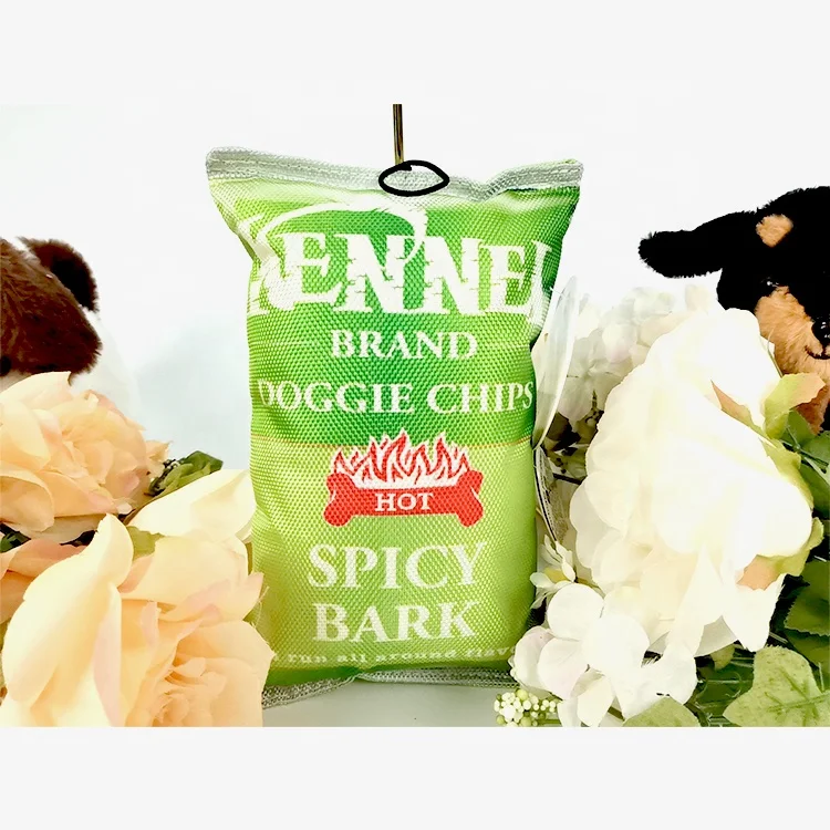 Wholesale Soft Potato Chip Squeaky Dog Toy Custom New Chips Potato Dogs Bite Pet Toys Interactive Chew Chips Dog Squeaky Toy