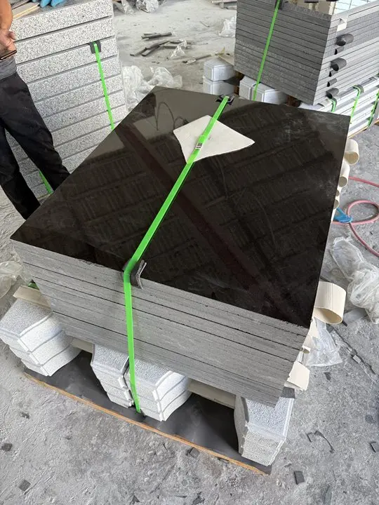 Traditional Black Granite Stone Tiles For Indoor And Outdoor Wall Floor
