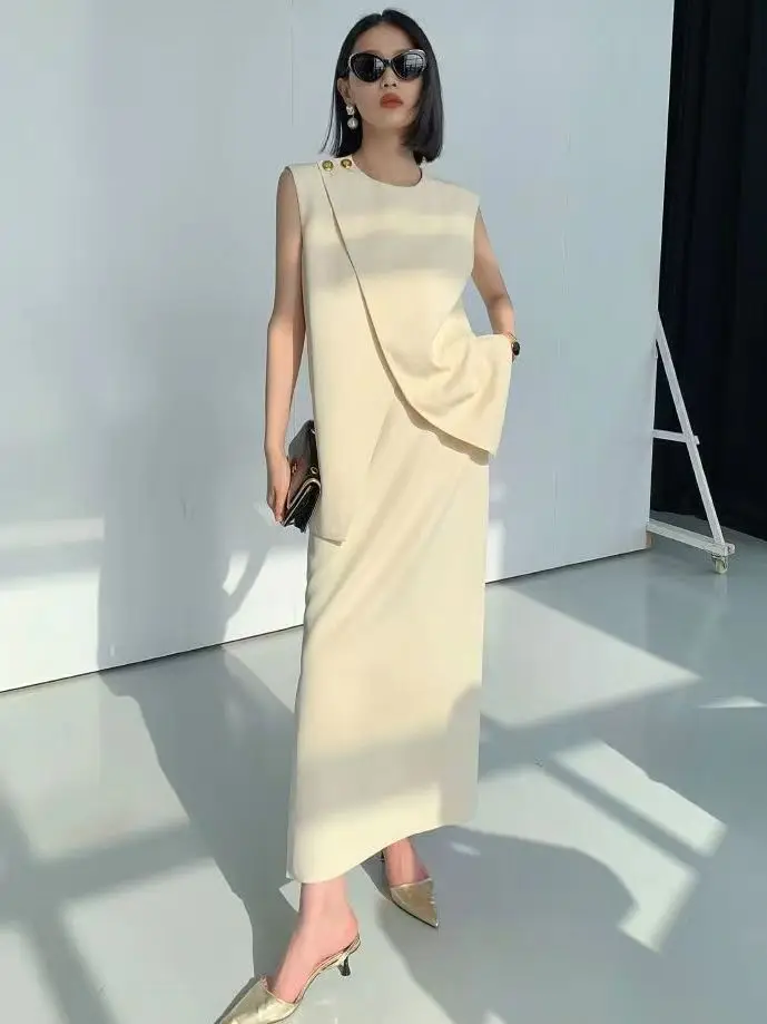 2023 High Quality Fall Latest Women Clothing Sleeveless Ladies Top Vest and Skirt Two Pieces Sets  Fashion Women Outfits