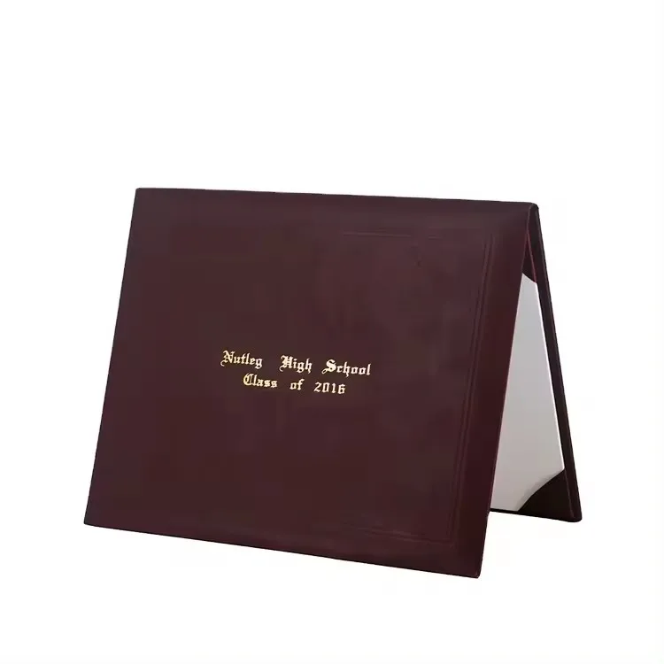 Customized A3 size Certificate holder Printing logo diploma document cover