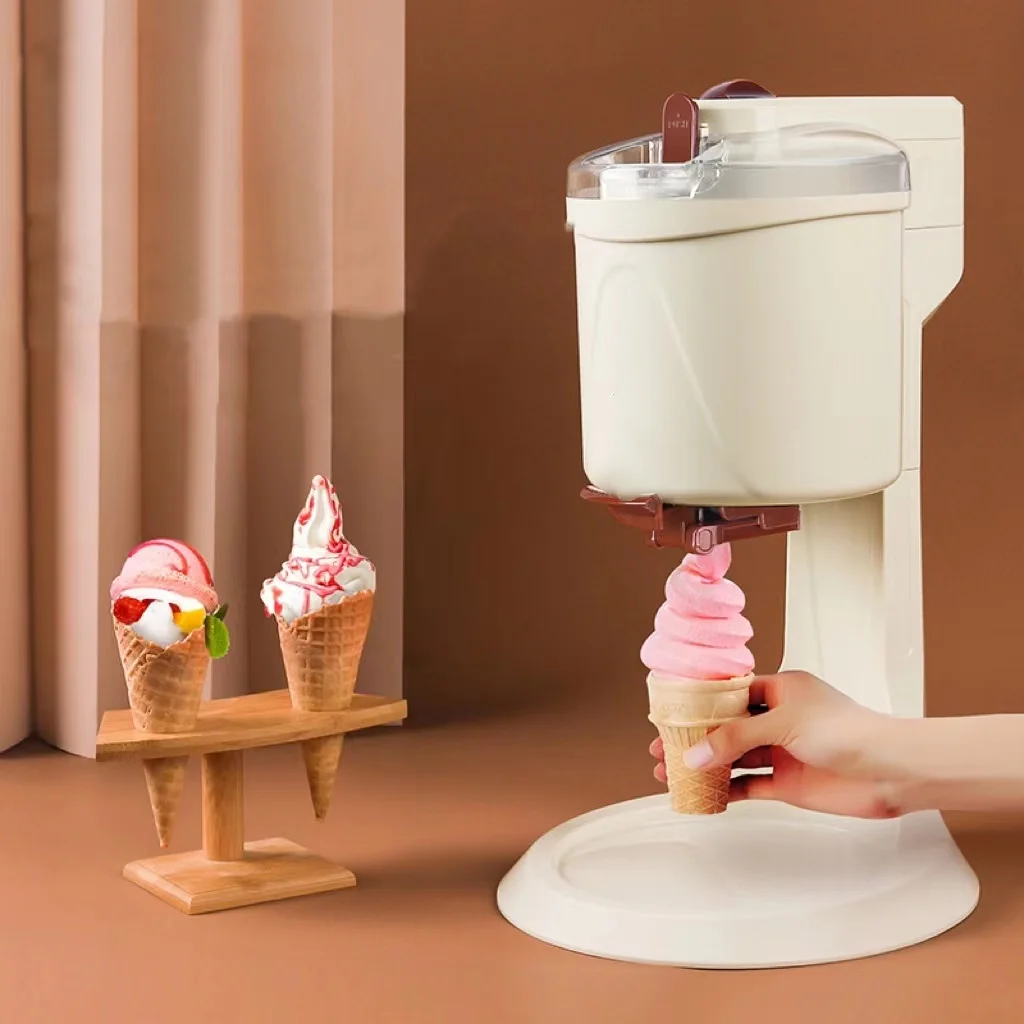 Hot Sale Ice Cream Cone Machine Household Small Mini Automatic DIY Yogurt Child Milkshake Maker