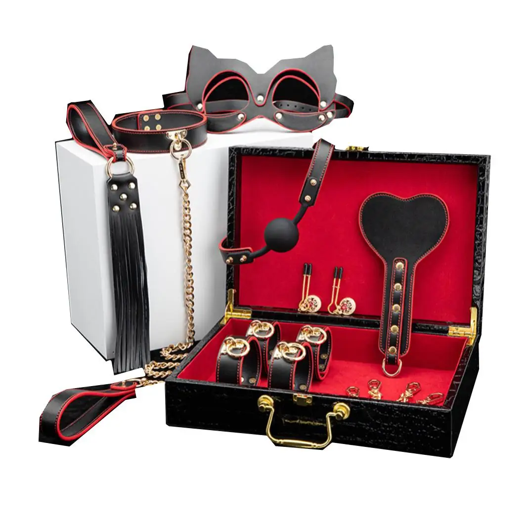 Hot sale, sexy game, leather wear, wrist cuffs, bandage, set sex toys