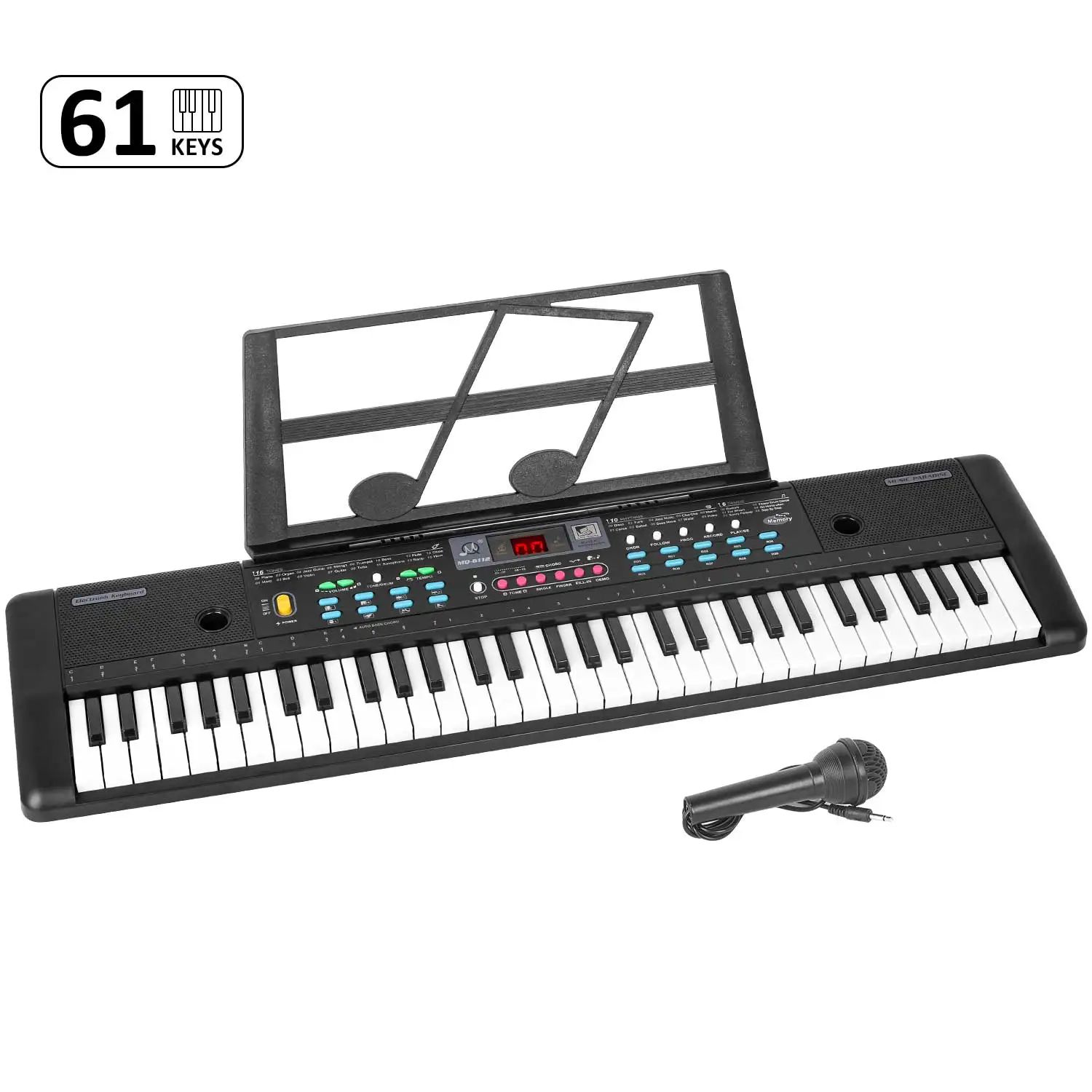 61 Keys Educational  Musical Keyboard USB charging  Musical Enlightenment  Kids Piano Keyboard with Microphone