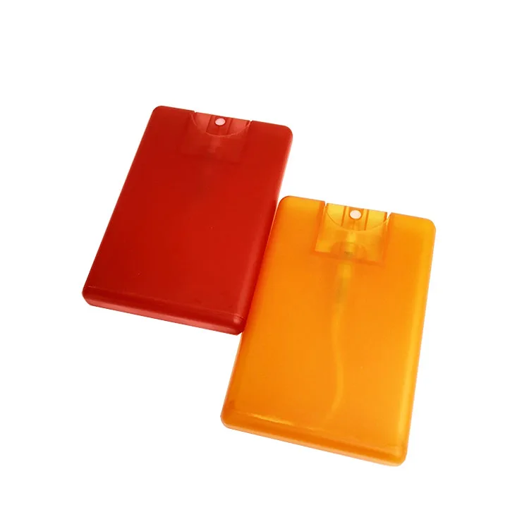 Empty Pocket Perfume Bottle 20ml Credit Card Spray Plastic Bottle Square Flat Shape Water Misty Sprayer Wholesale Price Stock