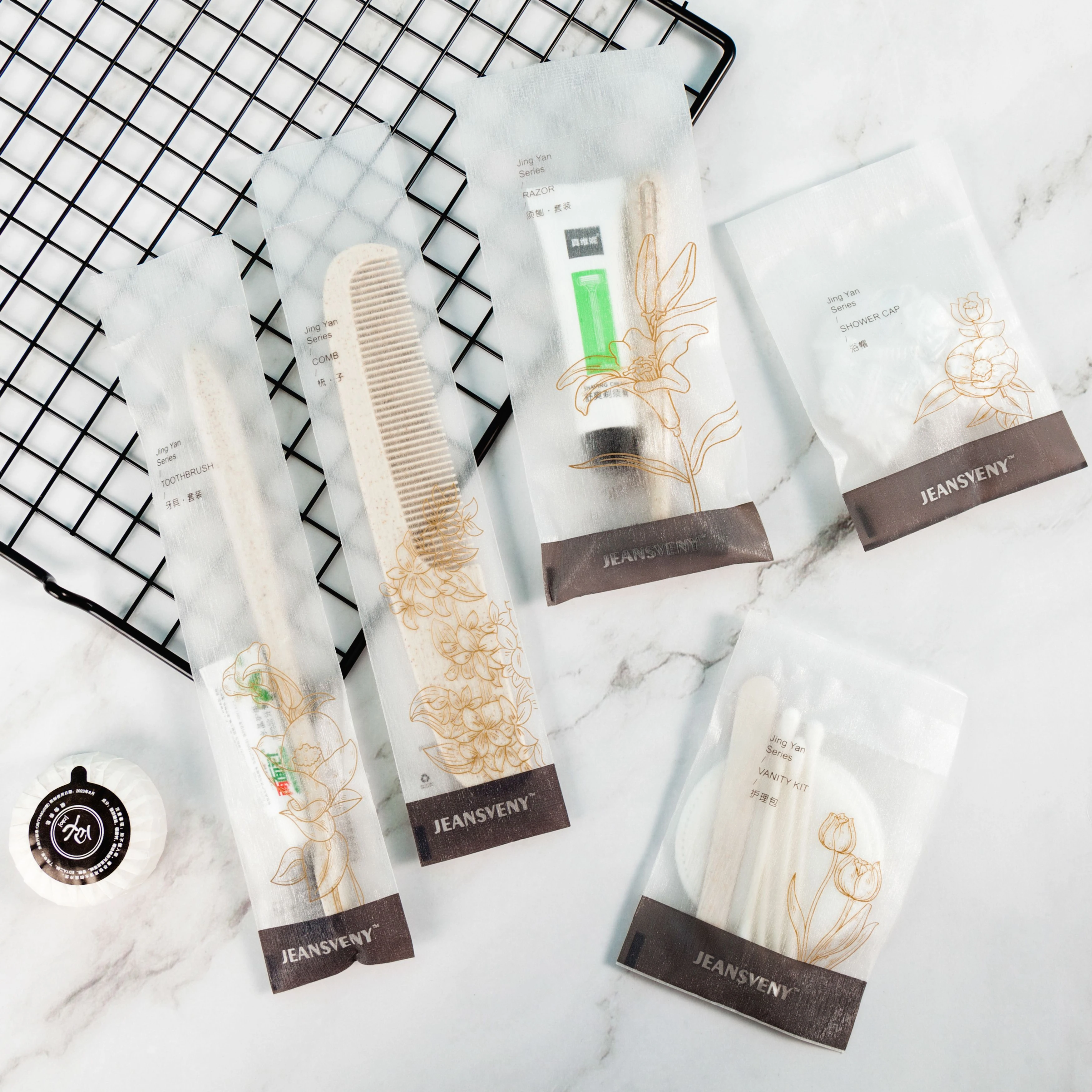 Одноразовая биоразлагаемая Пшеничная солома набор для ванной комнаты в отеле товары туалетных принадлежностей комплект стоматологических авиакомпании курорта