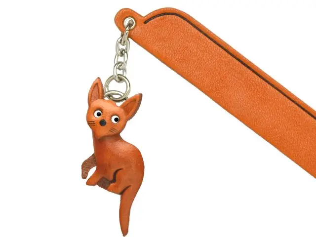 Materials eco friendly gift retro animal leather corner bookmark