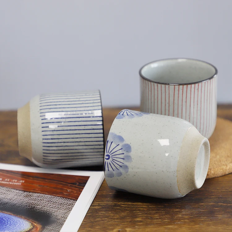 Hand Paint Pottery Tea Cup, Rustic Ceramic Coffee Mug, Japanese Style Tea Cup Coffee Cup/Mate Cup/Good for Gift