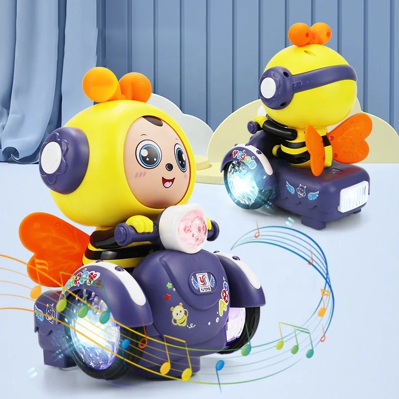 Children Toys 2023 Toys For Child Electric Cartoon Bee B/o Rotating With Music Luminous Kids Gifts Toy