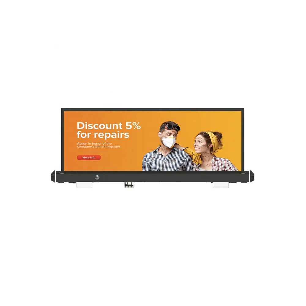 Waterproof Double Sided Full color Taxi Top Led Screen Car Roof Advertising Led Display