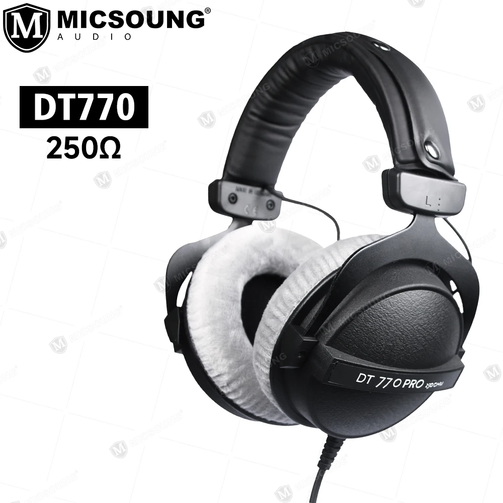 DT 770 PRO DT770 32Ohm 80 Ohm 250 Ohm Over Ear Studio Headphones Wired headset for Gaming Professional Recording Monitoring