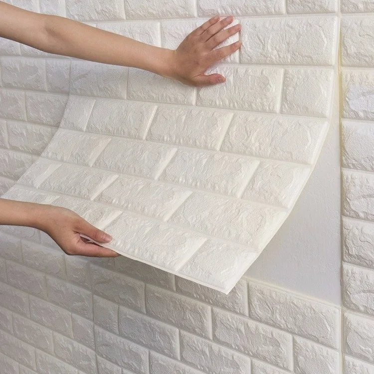 New Style 3D Foam Wall Tile Decor Design Brick Pe Panel Wallpaper Sticker