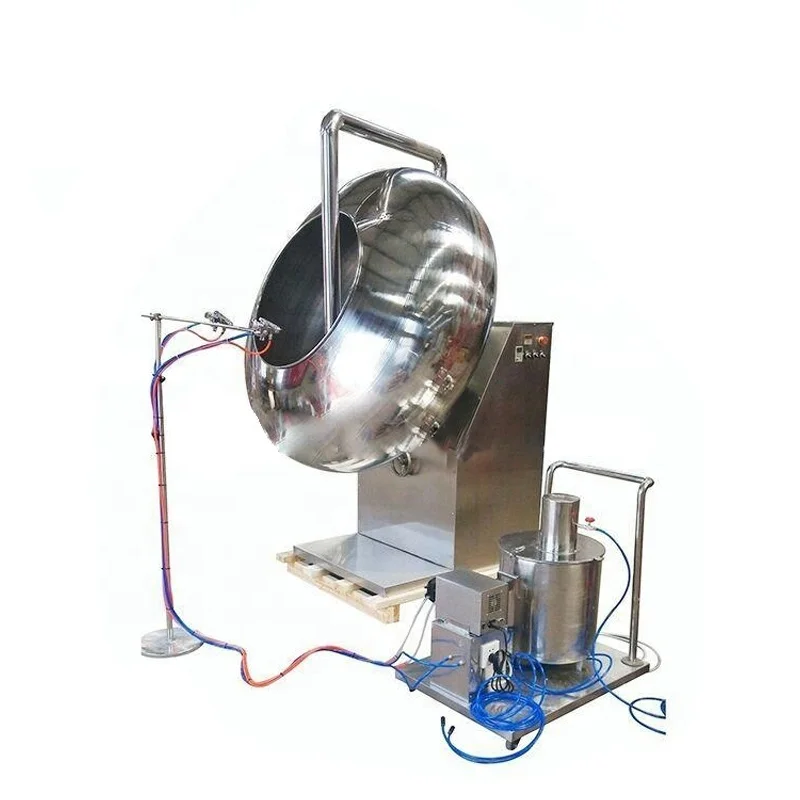 Автоматическая машина для нанесения покрытия миндальных орехов, попкорна, арахиса, шоколада, сахара