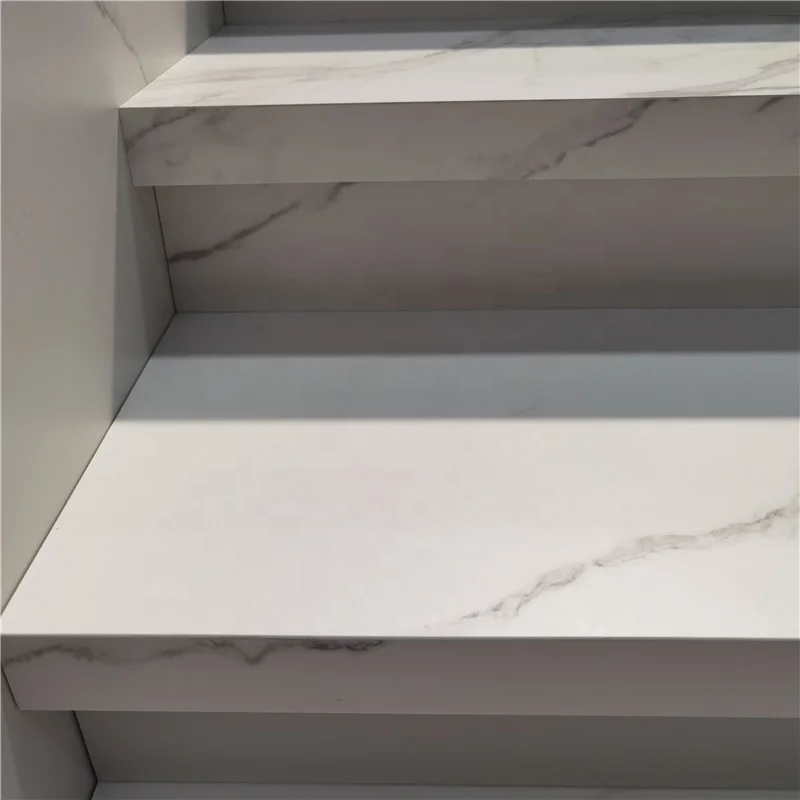Marble Stair Steps Making Calacatta White Marble Stair Treads White Polishing  Tiles On The Stairs