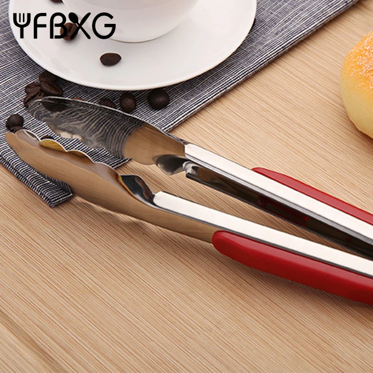 Custom Food Clip Tong Utensils Stainless Steel 3pcs BBQ Kitchen Tongs Set Tongs For Cooking